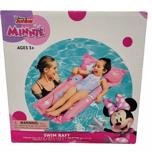 Bestway Disney Junior Swim Raft 40" Minnie Mouse Ages 3+ Toddler Water Toy NISB - Picture 1 of 2